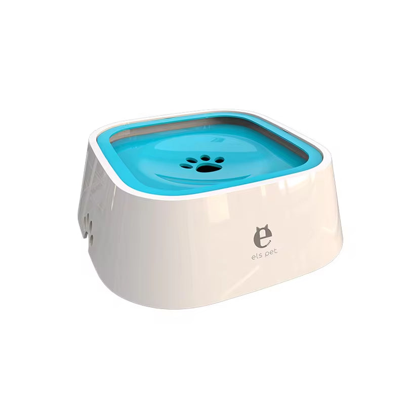 Floating Non-Spill Dog and Cat Water Bowl Dispenser - Anti-Overflow Plastic Design