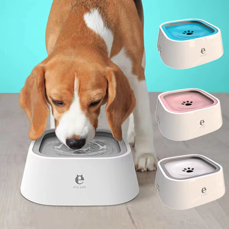 Floating Non-Spill Dog and Cat Water Bowl Dispenser - Anti-Overflow Plastic Design