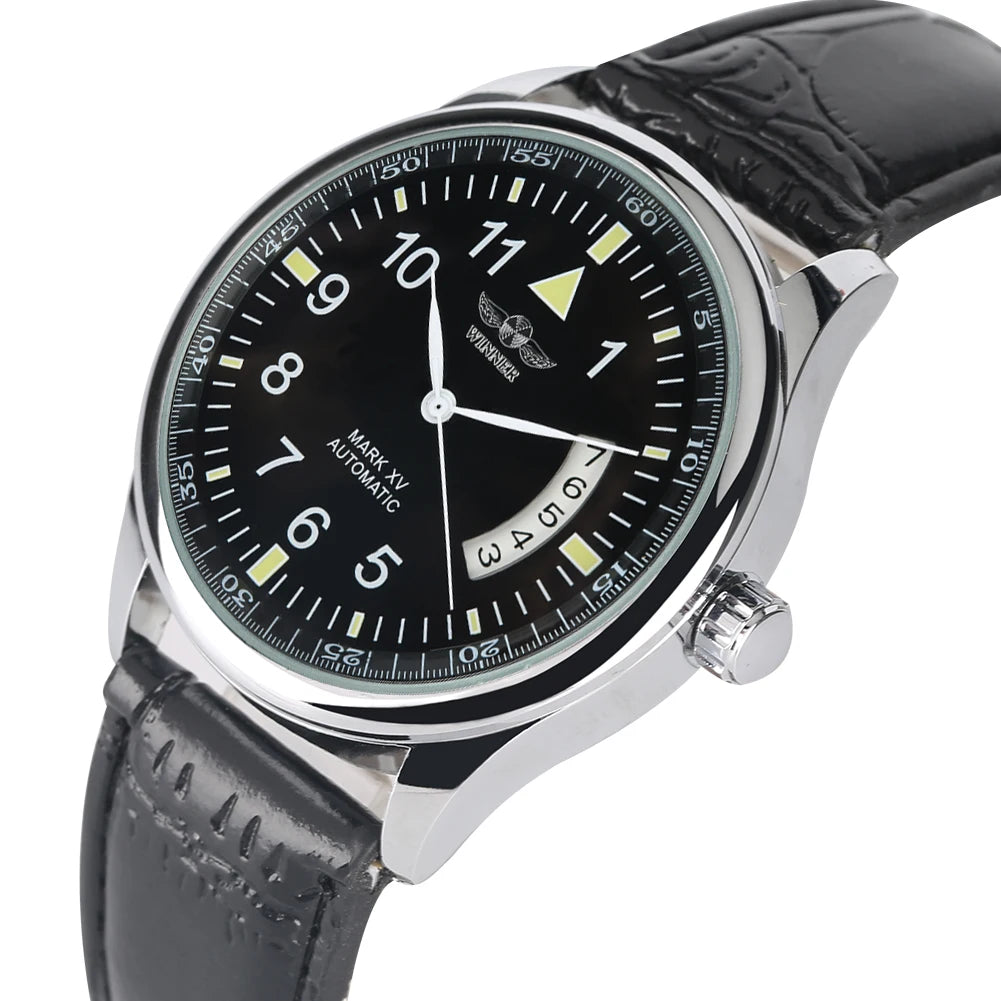 Men's Mechanical Watches Luxury Stainless Steel Case Business Watch Retro Steampunk Style Wristwatch