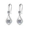 Women's 1 Carat Moissanite Earrings 925 Sterling Silver