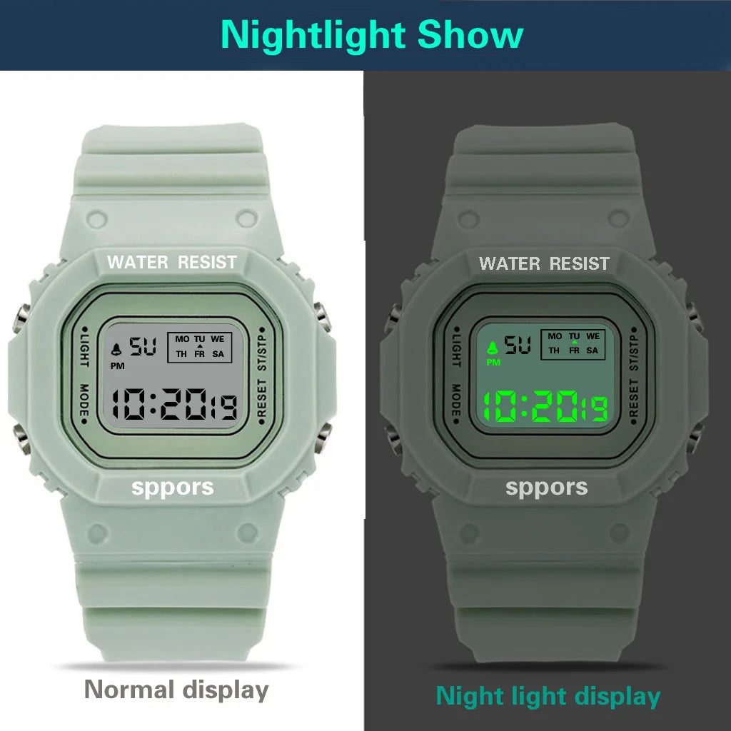 Sports Watch Boys Girls Student LED Electronic Watch