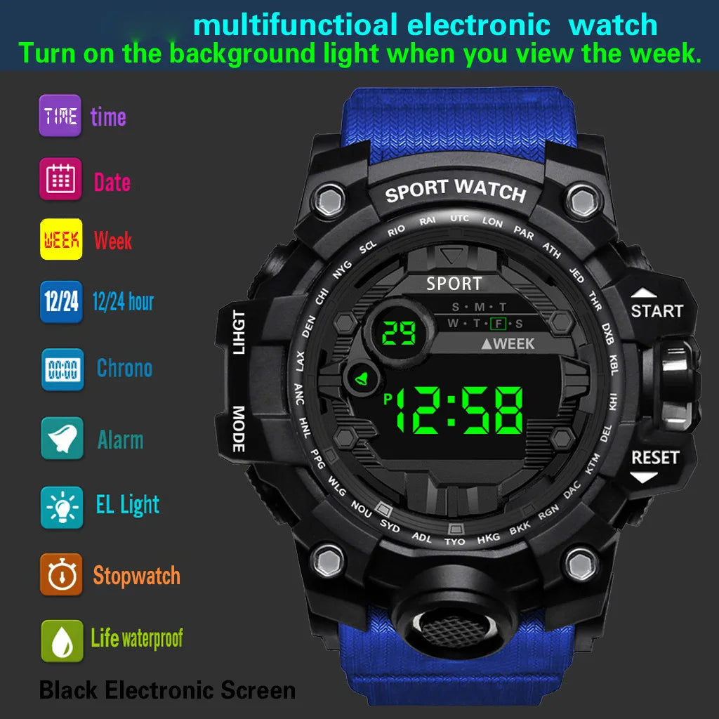 Men's Watch Fashion Sports Electronic Wristwatch