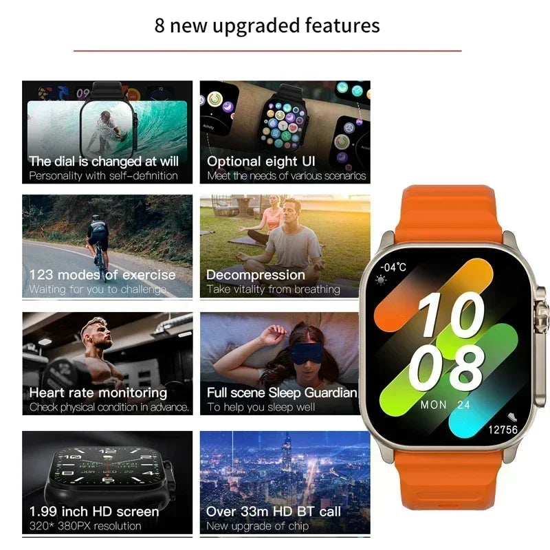 2025 New Smart Watch with Heart Rate Tracker and Sleep Monitor, Dustproof and Waterproof Features for Active Lifestyles