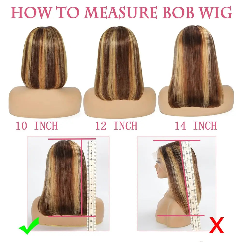 gluelss wear to go  Highlight  wig Hair Straight 13x4 Lace Front Human Hair Wig
