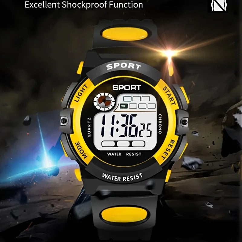 Unisex Electronic Watch, Single Eye Electronic Watch with Alarm Clock and Stopwatch Function, Luminous Casual Sports Watch