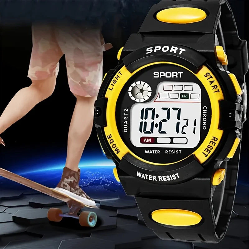 Unisex Electronic Watch, Single Eye Electronic Watch with Alarm Clock and Stopwatch Function, Luminous Casual Sports Watch