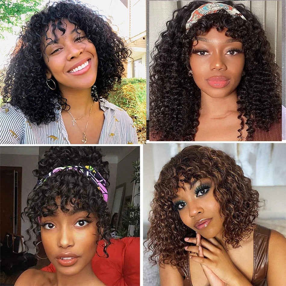 Curly Human Hair Wigs For Women 100% Human Hair