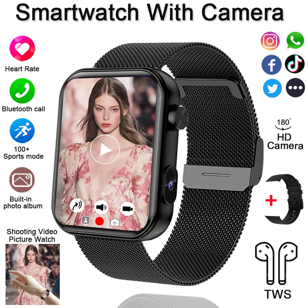 New Smart Watch Men Women Camera Take Photos Record Video
