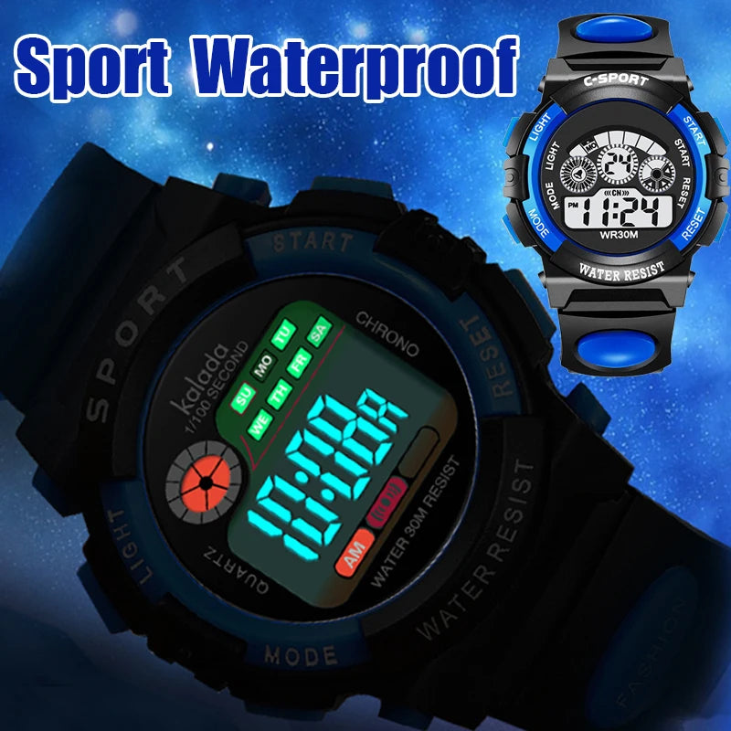 Children Watch Sport Kids Watches Silicone Strap Waterproof