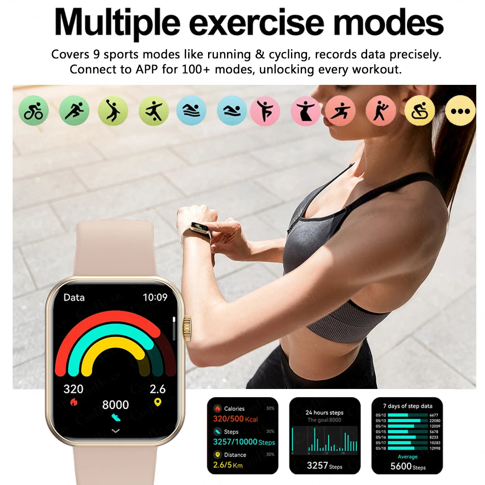 New Smart Watch Full Touch Screen Bluetooth Call AI Voice