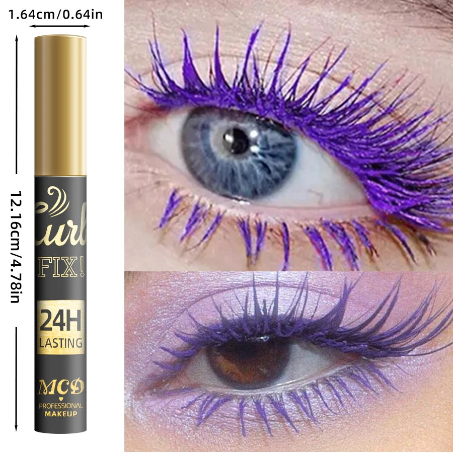 1PC Colourful Curling Mascara Waterproof Fast Drying Eyelashes