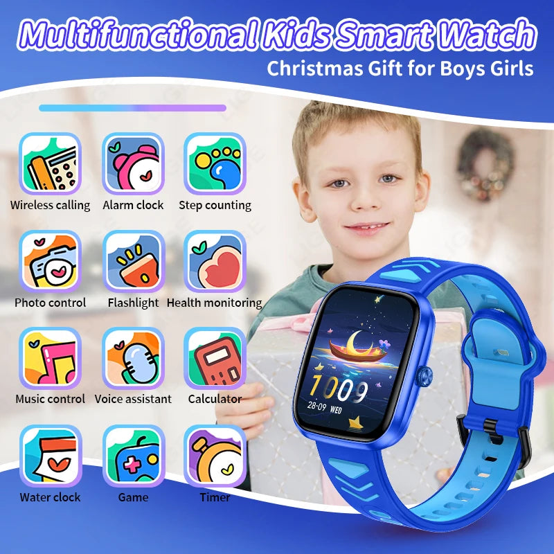LIGE  Kids Smart Watch Child HD Touch Screen Games Smartwatch