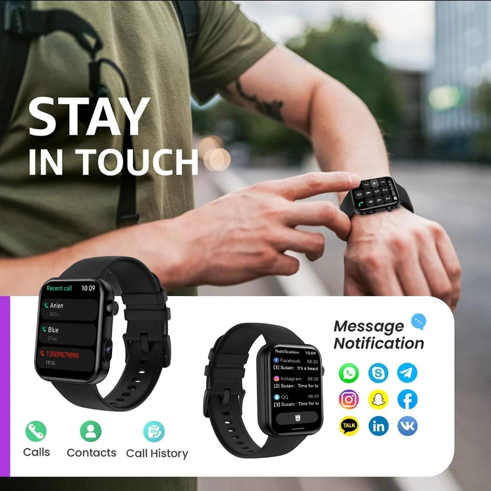 New Smart Watch Men Women Camera Take Photos Record Video