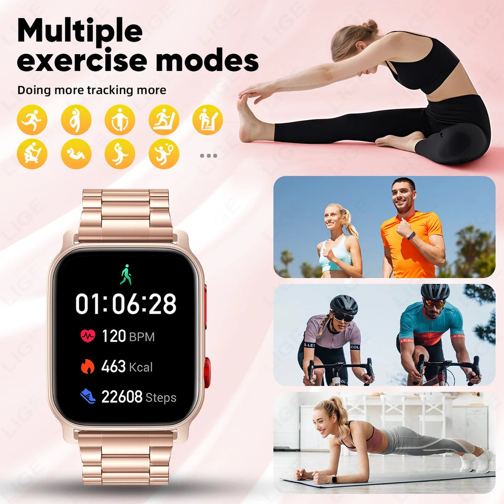 LIGE Smart Watch Answer Make Call Message Preview Sports Sleep Monitor
