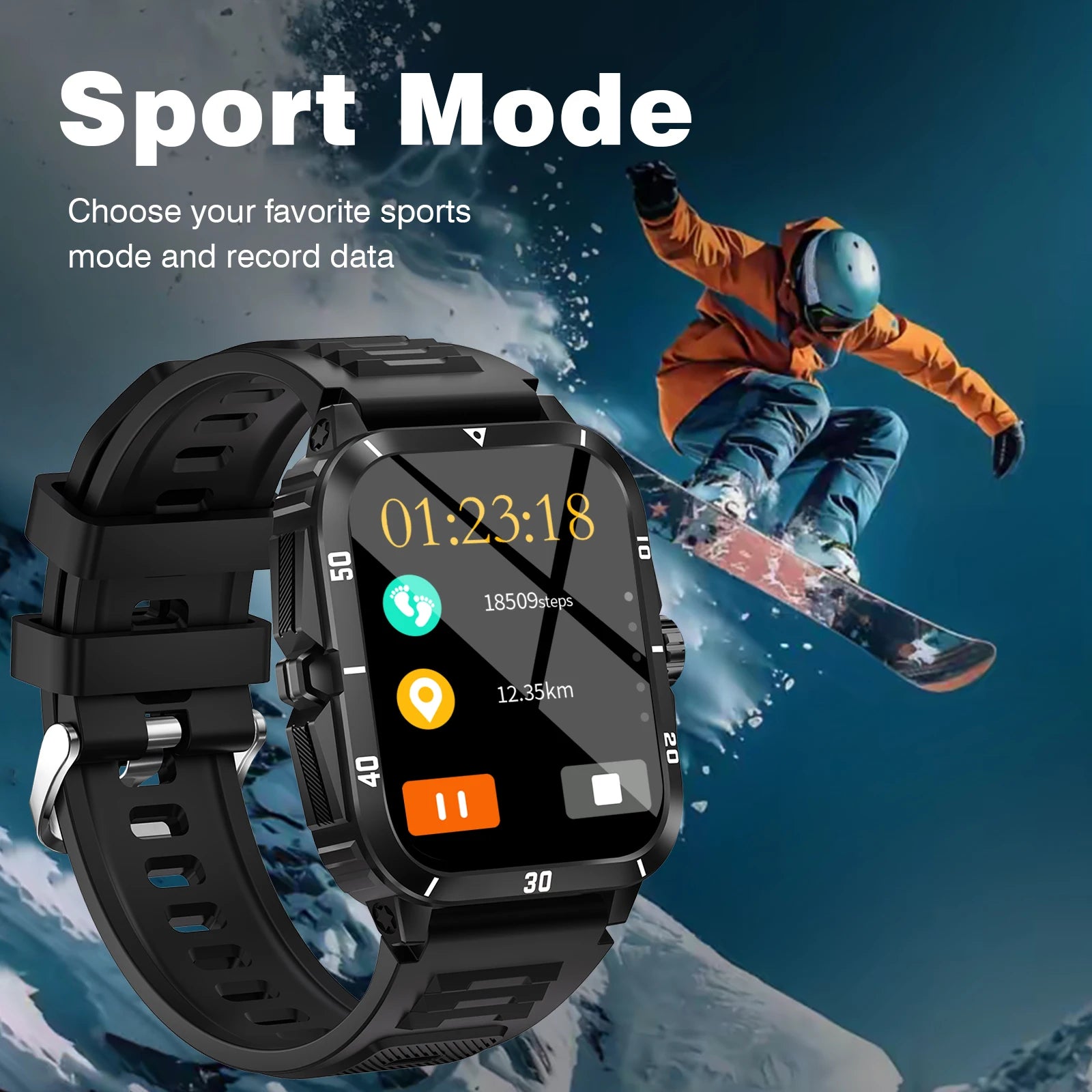Popular new smartwatch, HD full touch display, wireless calls, message