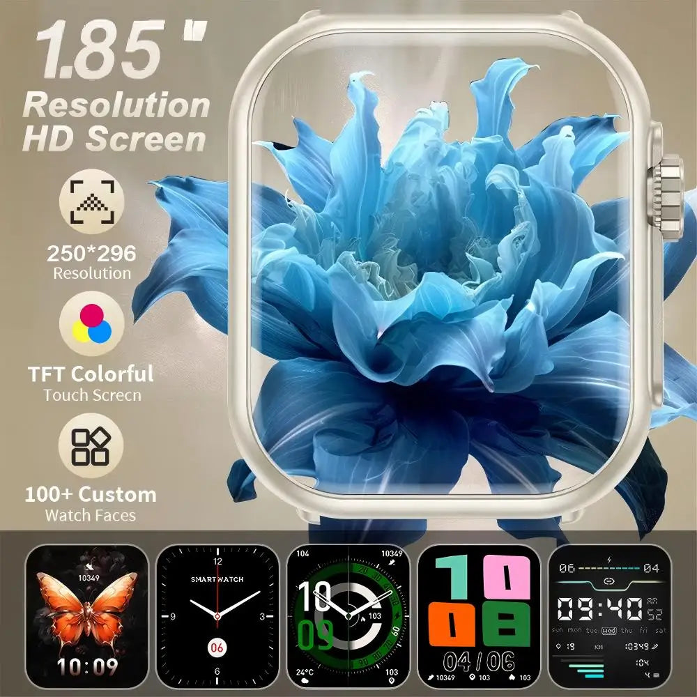 Smart Watch for Men Women, 1.85" HD Screen Fitness Tracker