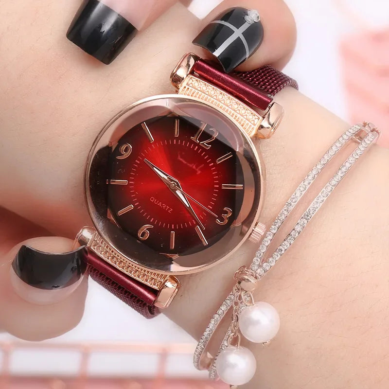 Luxury Fashion Women Watch Geometric Roman Numeral Quartz Ladies watch