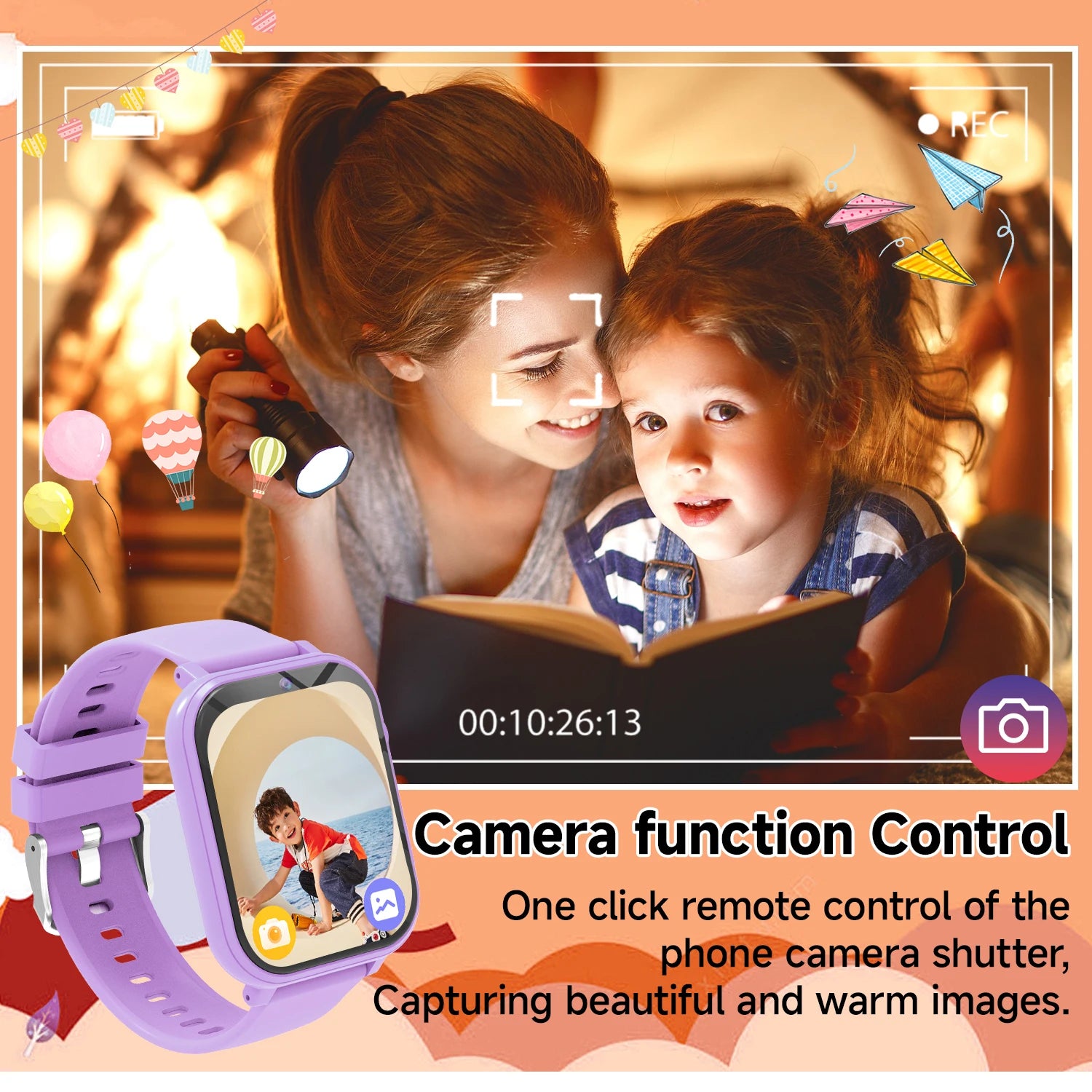 Children's Camera Smartwatch Girl Boy Age 4-12 Years Kids