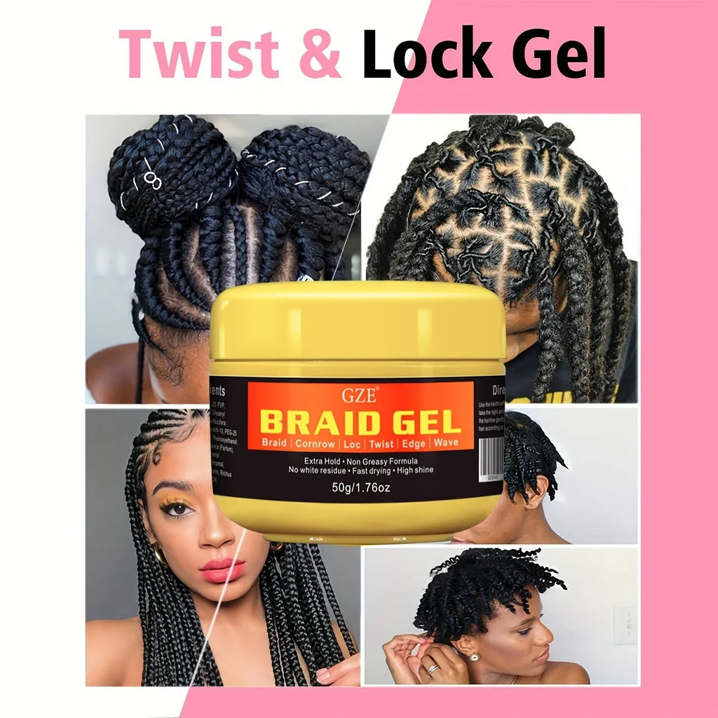 GZE Stronghold Braid Gel for Perfectly Styled Braids and Twists