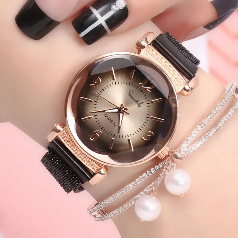 Luxury Fashion Women Watch Geometric Roman Numeral Quartz Ladies watch