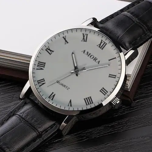 Men Watches Business Wrist Watch Luxury Leather Strap Analog
