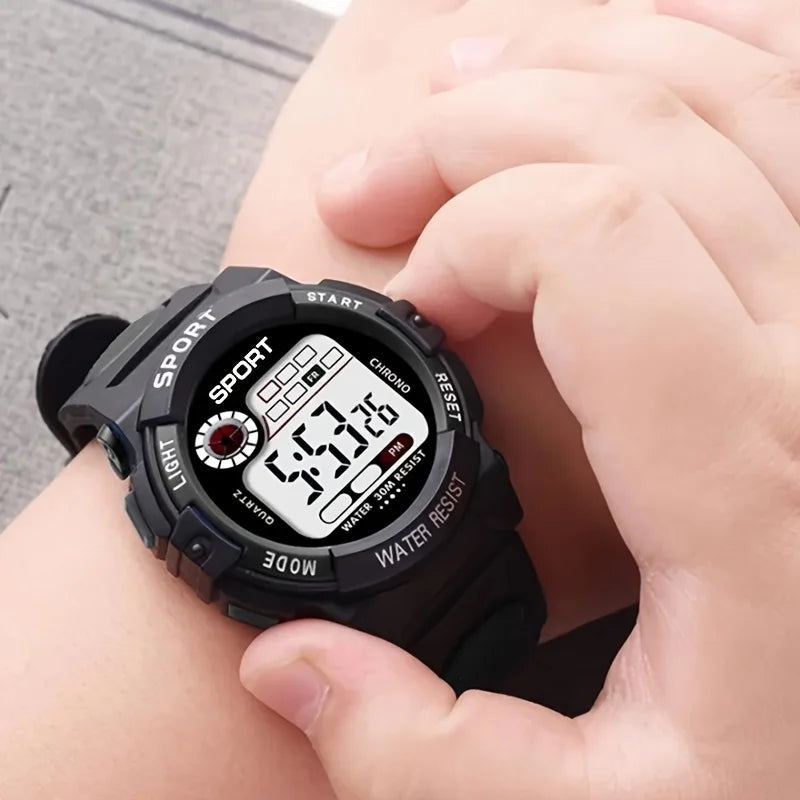 Unisex Electronic Watch, Single Eye Electronic Watch with Alarm Clock and Stopwatch Function, Luminous Casual Sports Watch