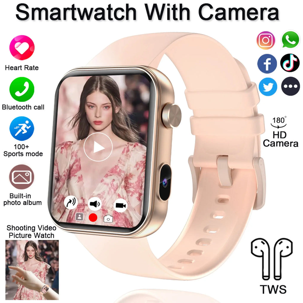 New Smart Watch Men Women Camera Take Photos Record Video