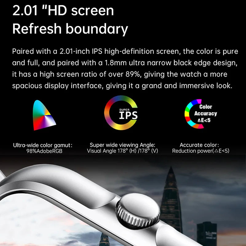 2025 2.01'' Smart Watch Bluetooth Call Play Music Smartwatch Fitness