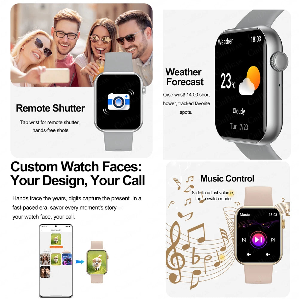 New Smart Watch Full Touch Screen Bluetooth Call AI Voice