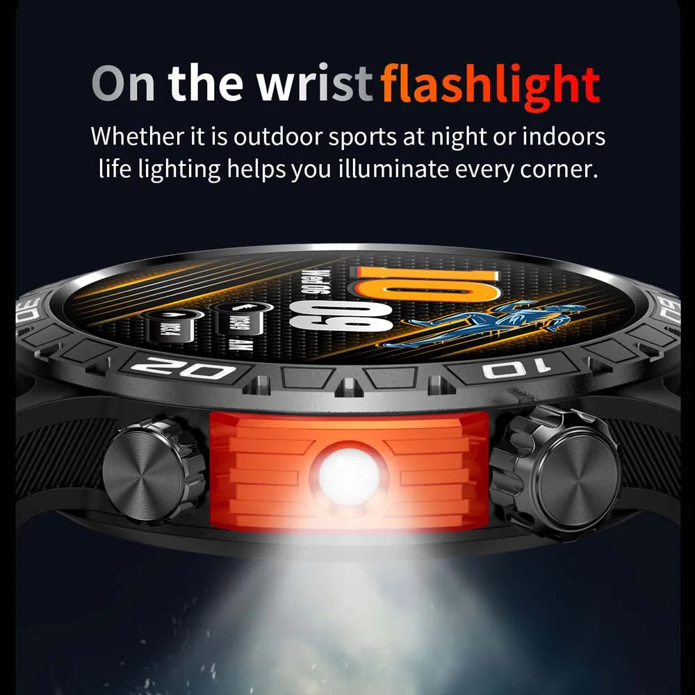 Smart Watch Men With LED Lighting Compass Sports Fitness
