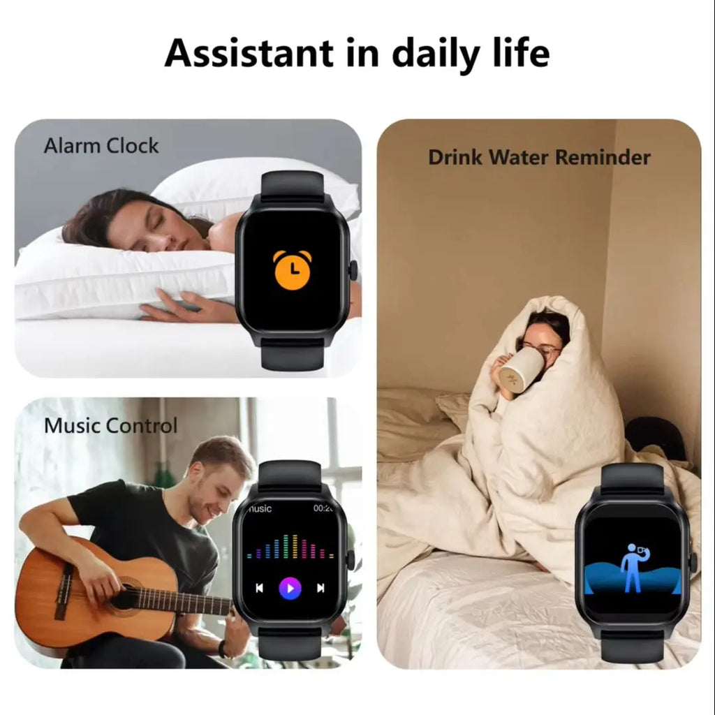 Smart Watches For Man Woman Bluetooth Call Music Fitness Tracker