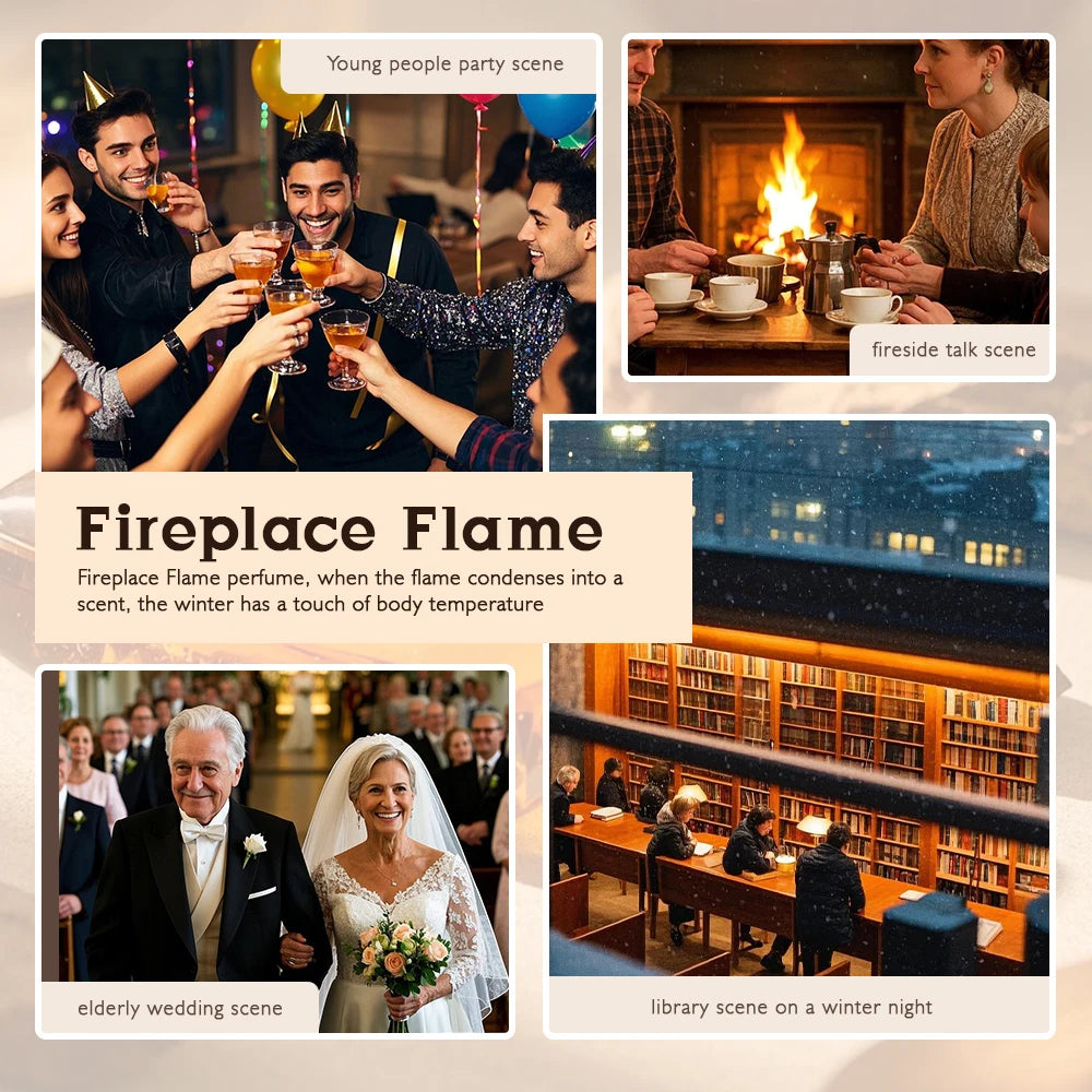 TROVEZ Fireplace Flame 100ml Perfume Arab Wood Tone Long-lasting Fragrance Unisex Perfume Body Spray Scent Gifts Aroma Men Women