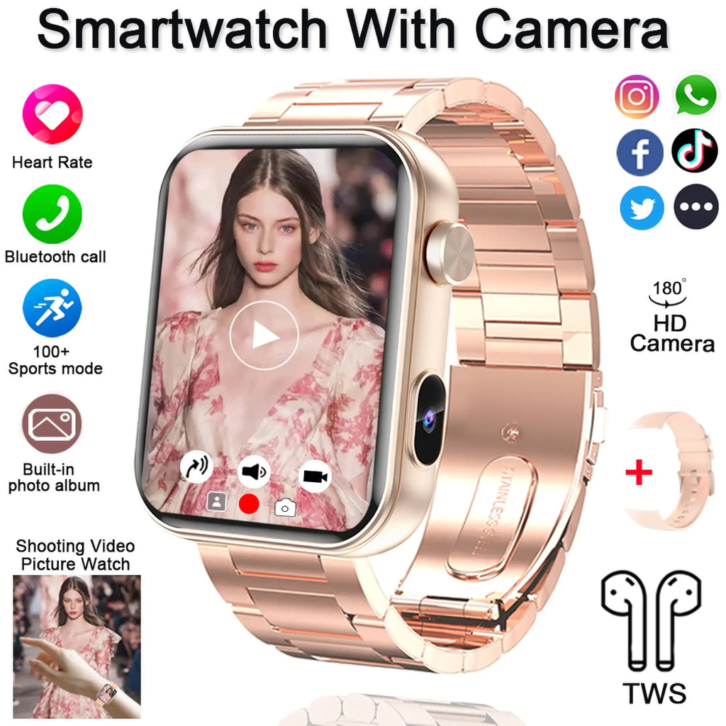 New Smart Watch Men Women Camera Take Photos Record Video