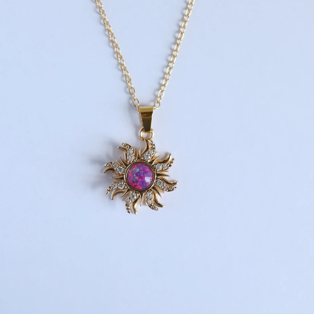 A sun necklace that can rotate, exquisite and fashionable, suitable for daily wear and holiday gifts