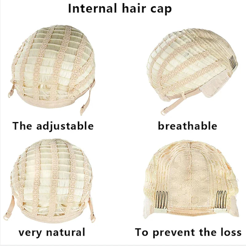 HAIRJOY Synthetic Hair Blonde Brown Wigs for Women