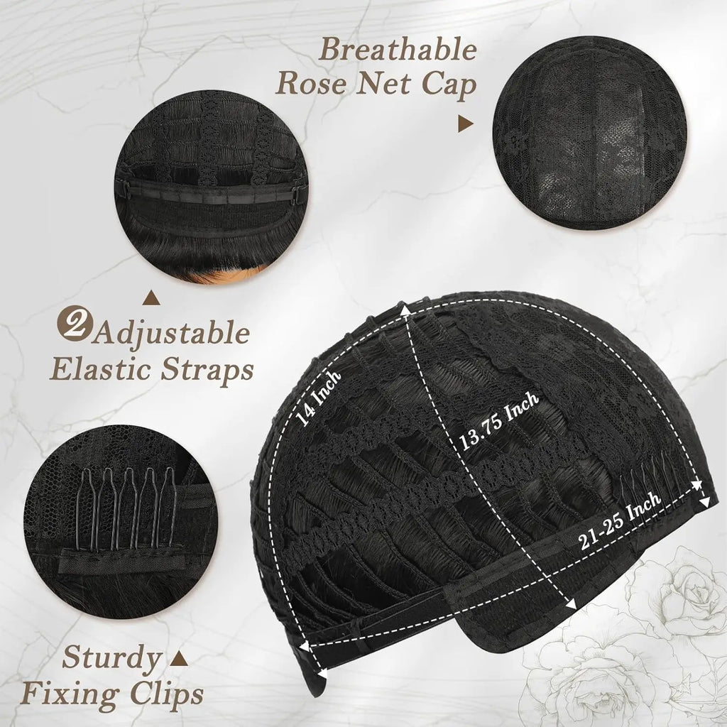 Synthetic 12 Inch Short Bob Black Wig With Bangs for Women