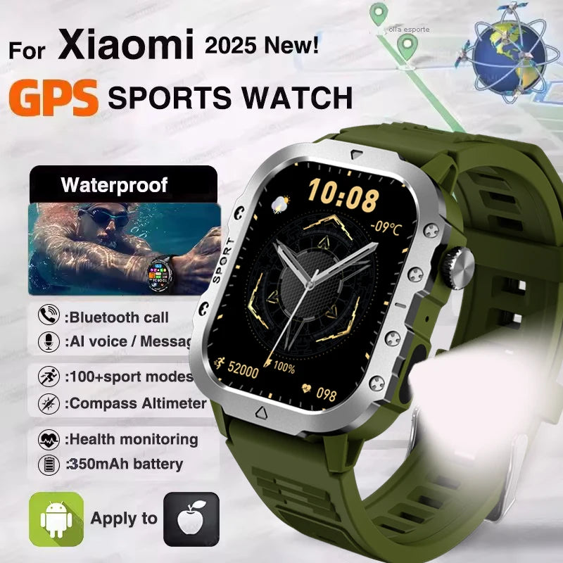 New GPS Sport Smart Watch Waterproof  BT Call