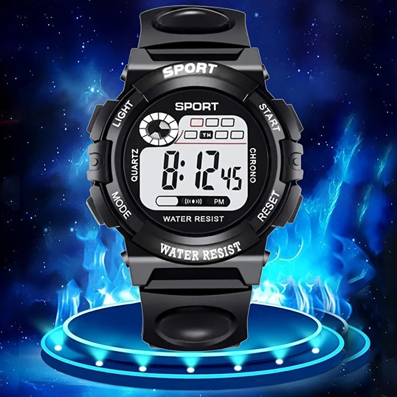 Unisex Electronic Watch, Single Eye Electronic Watch with Alarm Clock and Stopwatch Function, Luminous Casual Sports Watch