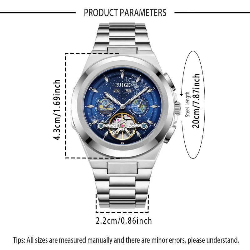 Men's Elegant Automatic Watch - Multi functional