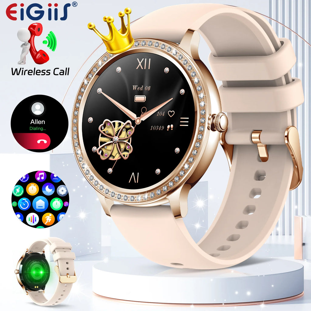 EIGIIS Smart Watch for Women 1.32” Full Touchscreen