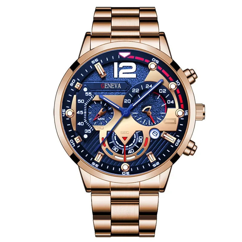 Fashion Mens Watches Luxury Quartz Wristwatch Calendar Luminous Clock Men Business Casual Steel Watch Reloj Hombre Часы Мужские