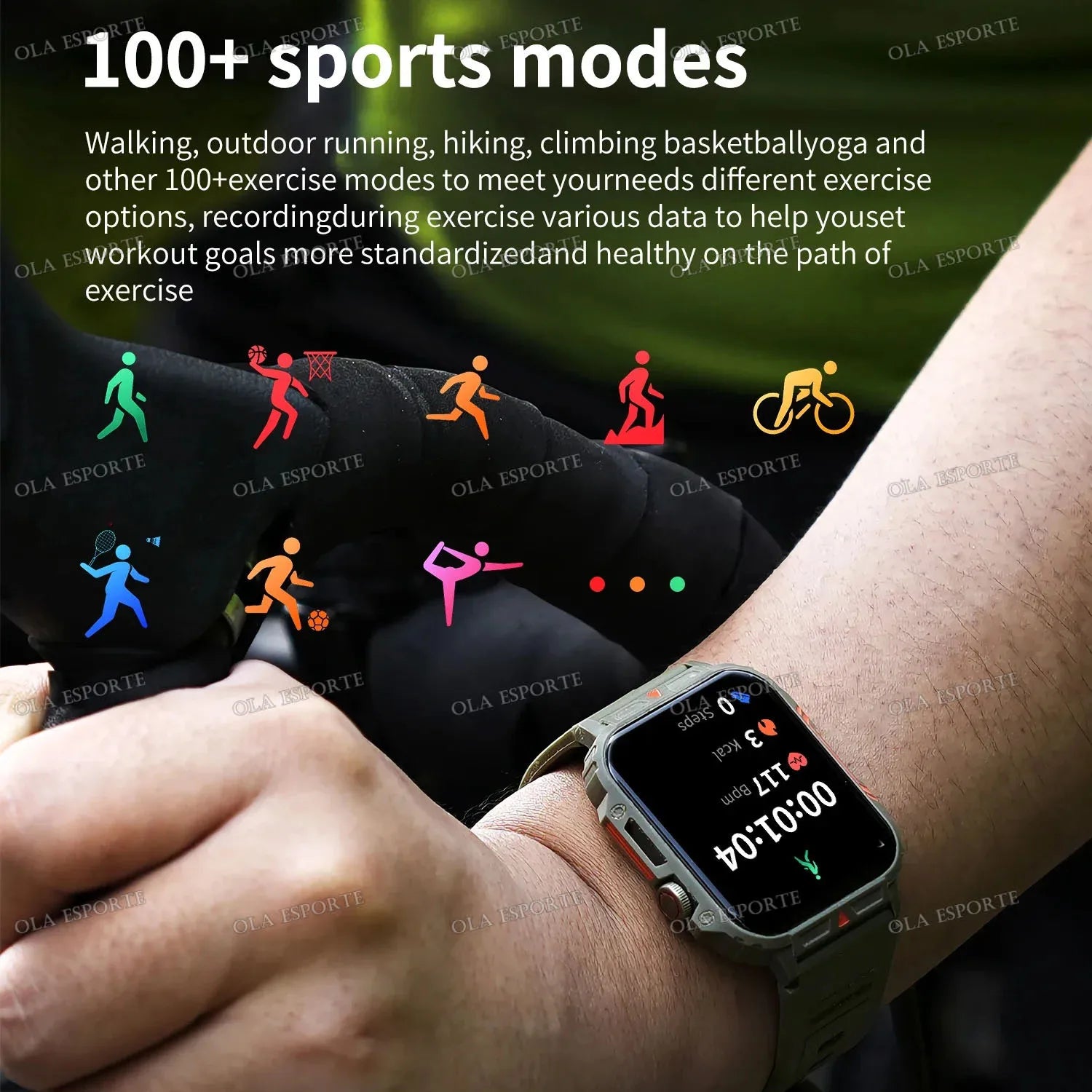 New Smartwatch 1.95 Inch Screen Health Monitoring Watches
