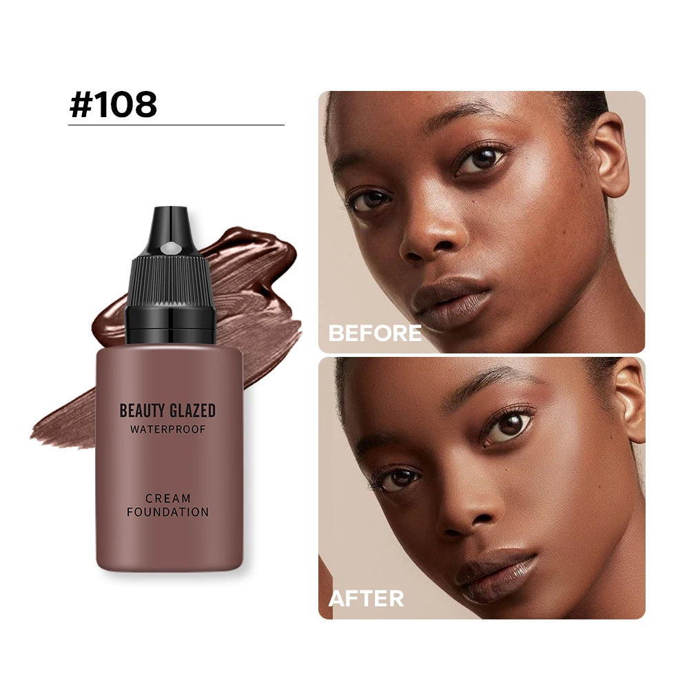 BEAUTY GLAZED 24 Hour HD Full Cover Matte Liquid Foundation
