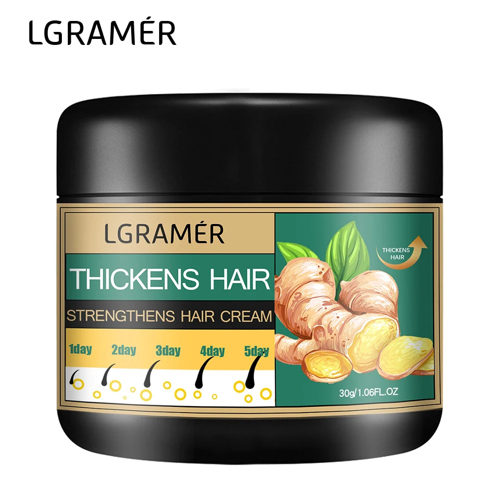 Ginger Hair Cream Deep Cleansing Promote Hair Growth Relieving Hair Loss Improving Scalp Stimulate Hair Follicle Smoothing Care
