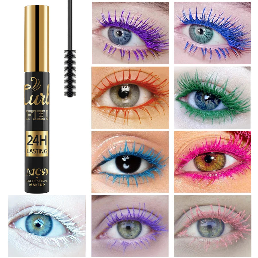 1PC Colourful Curling Mascara Waterproof Fast Drying Eyelashes