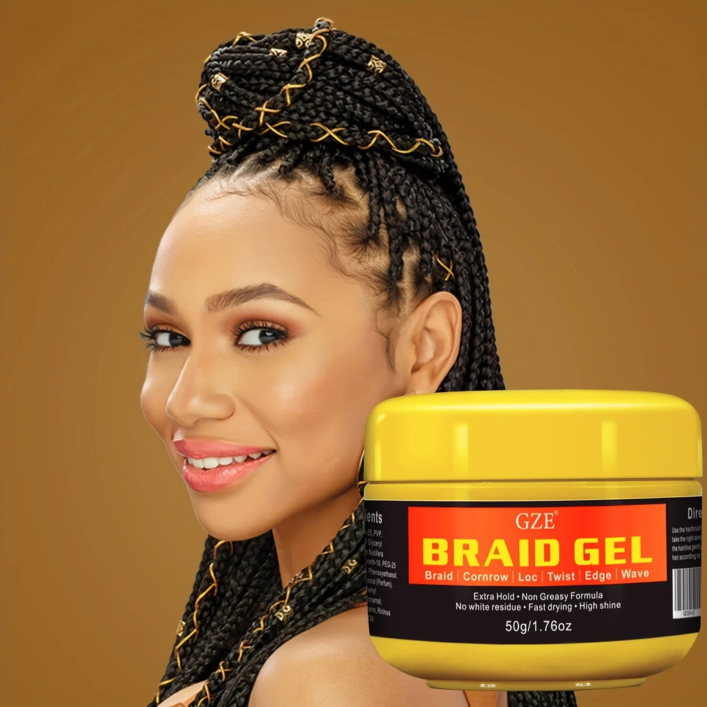 GZE Stronghold Braid Gel for Perfectly Styled Braids and Twists