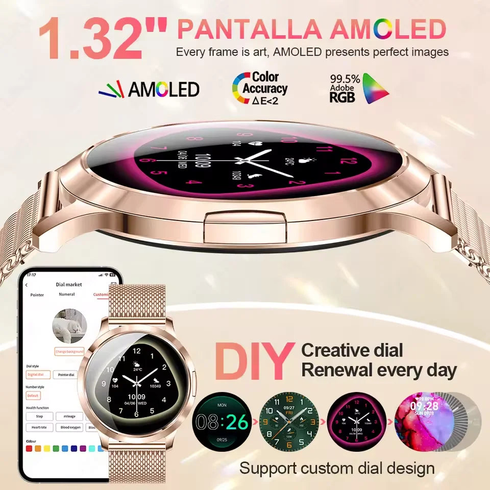 Smart Watch For Women AMOLED Screen Watches