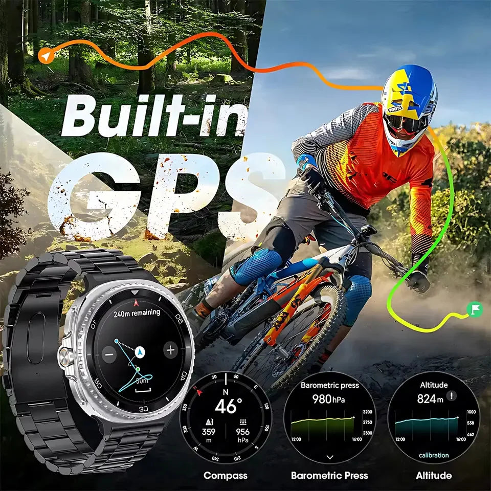 Hot SmartWatch 8 Men AMOLED Screen Bluetooth Call Watch GPS