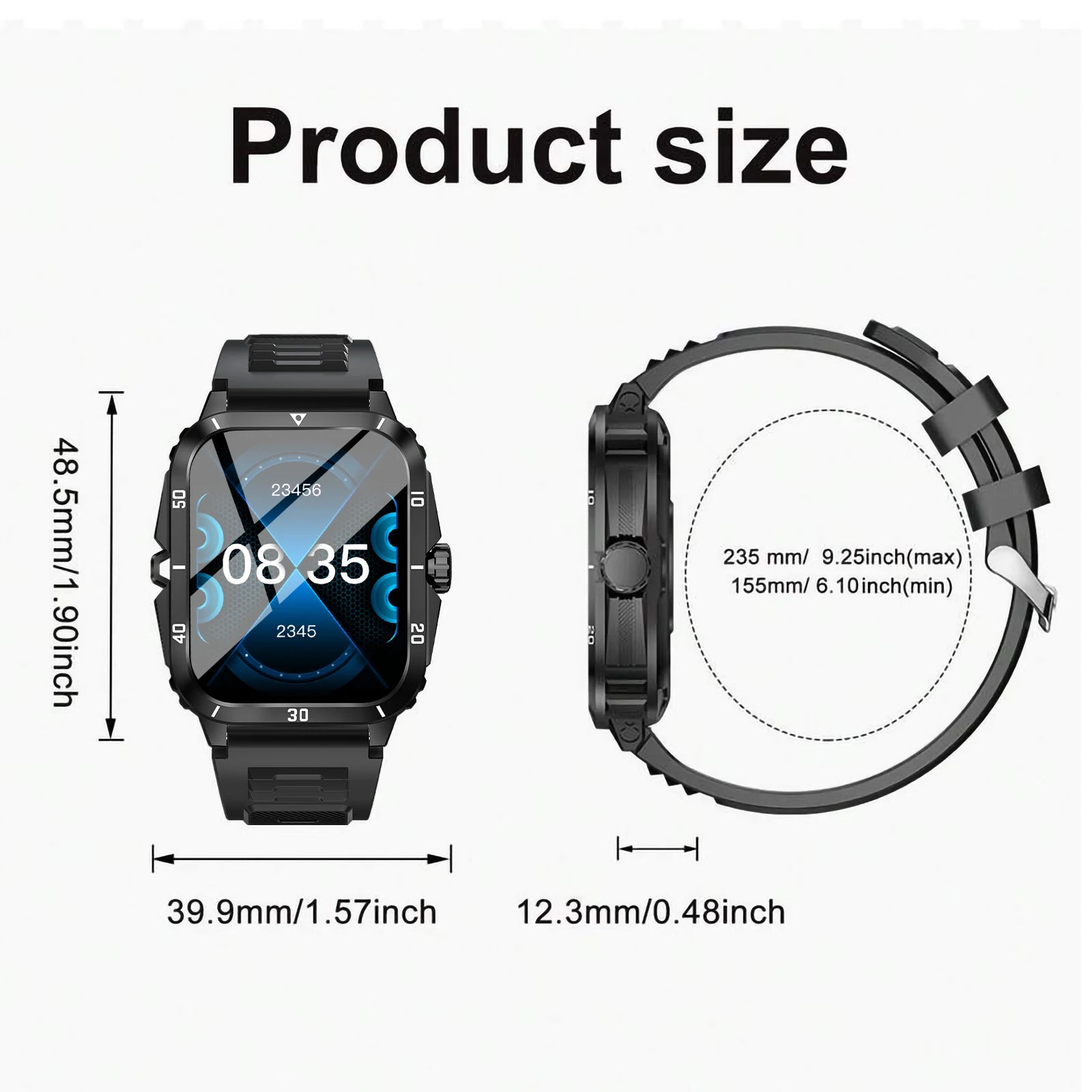 Popular new smartwatch, HD full touch display, wireless calls, message