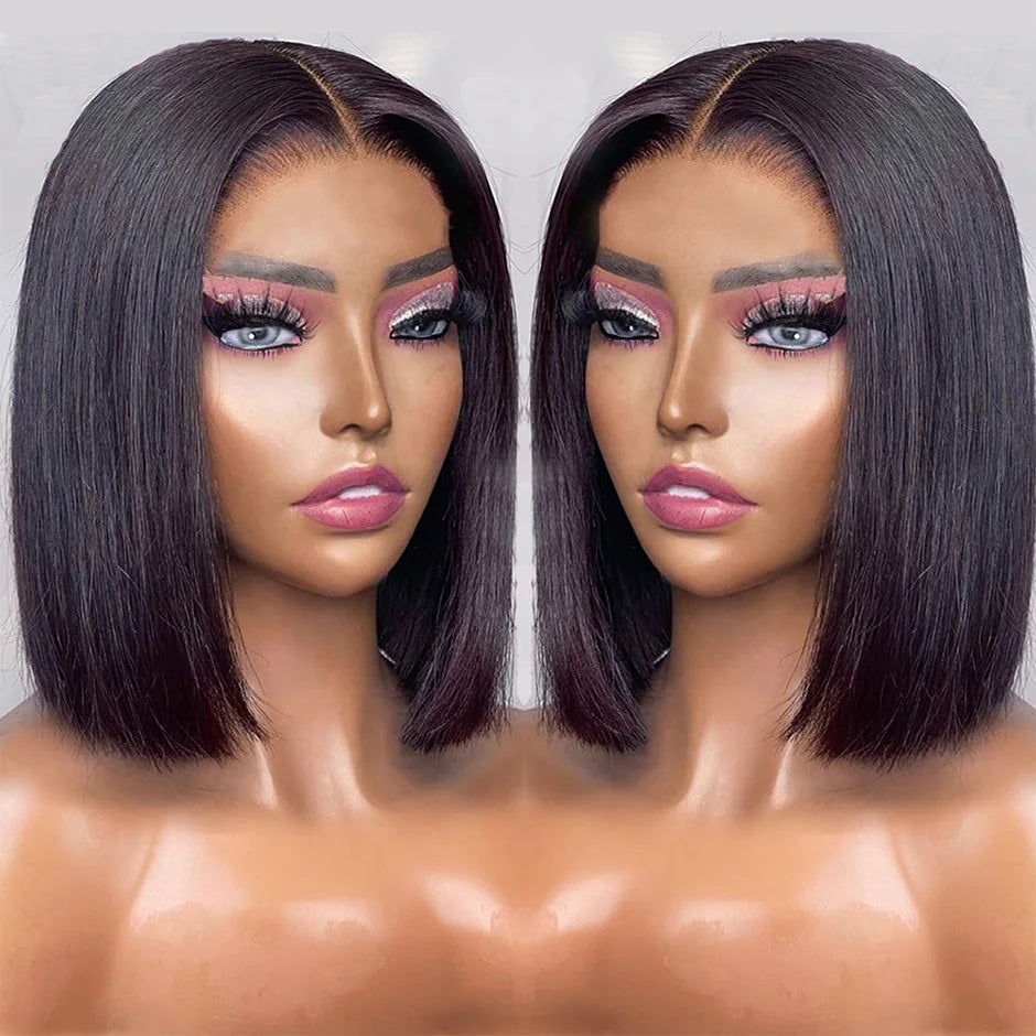 Wear And Go Bob Wigs For Women Human Hair 180%